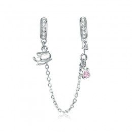 Talisman argint Lovely Kitty Safety Chain